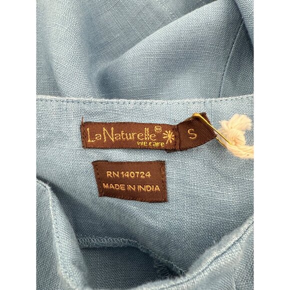La Naturelle Linen Womens Skirt S‎ Blue Eco-Friendly Sustainable - Picture 7 of 7